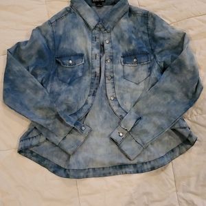 Audrey Ann women's jean shirt size S